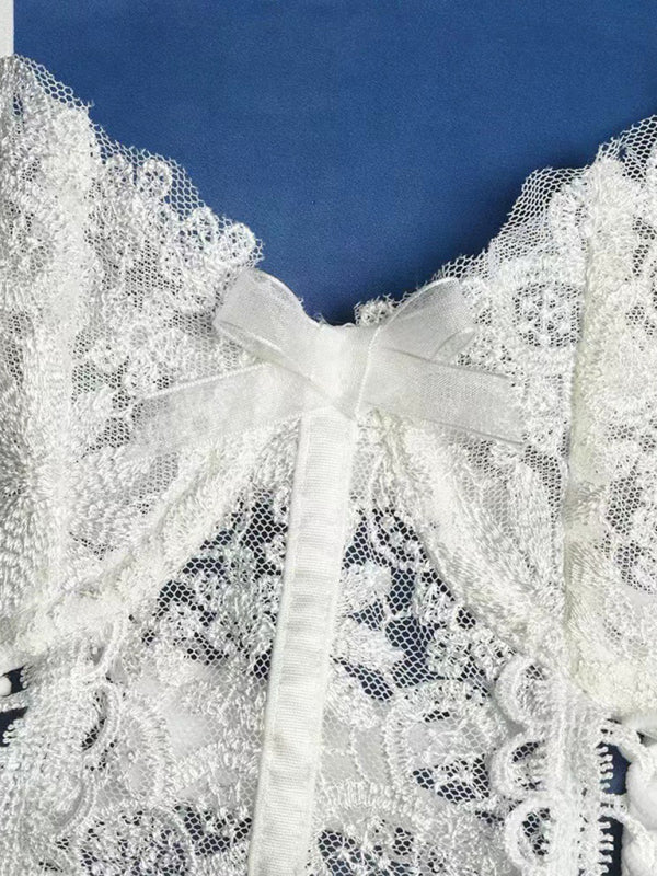 Seduction Unveiled – Slim Sling Lace See-Through Temptation Outfit