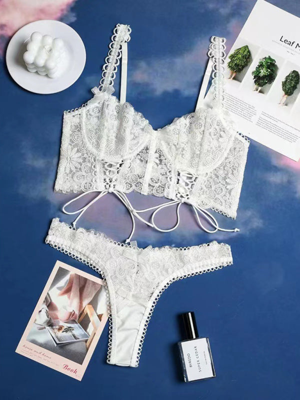 Seduction Unveiled – Slim Sling Lace See-Through Temptation Outfit