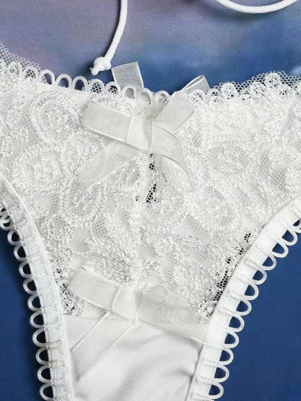 Seduction Unveiled – Slim Sling Lace See-Through Temptation Outfit