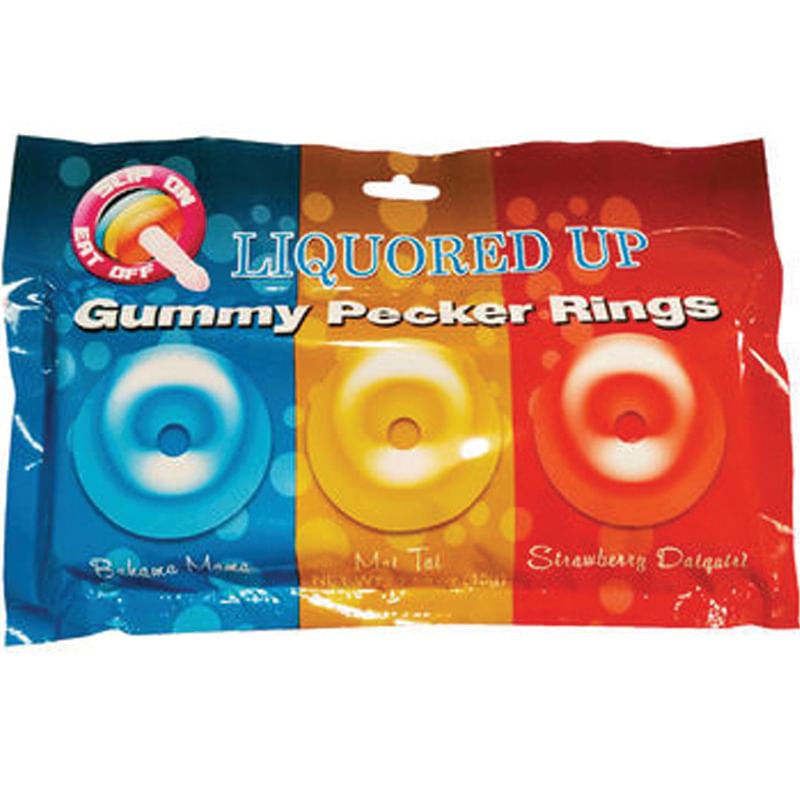 Liquored Up Pecker Gummy Rings-3pk