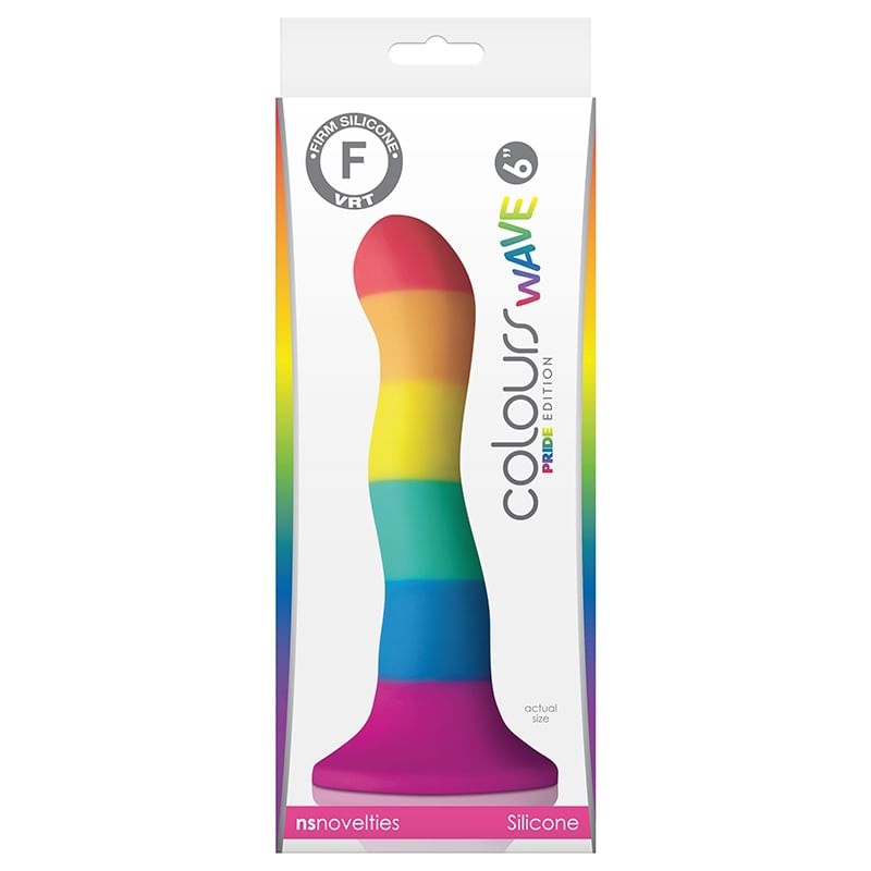 Colours Pride Wave 6in Dildo Rainbow