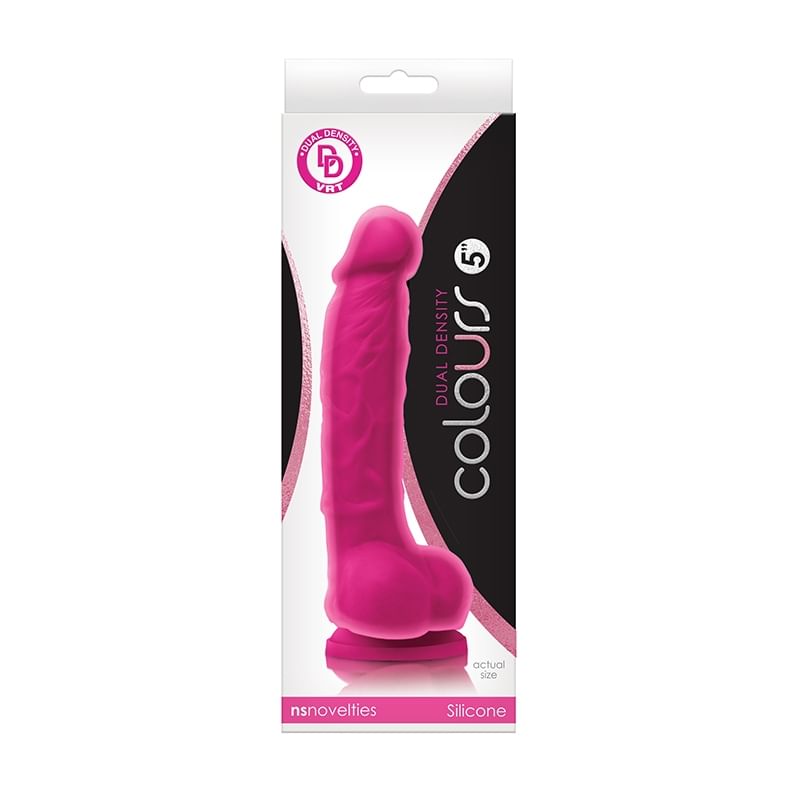 Colours Dual Density 5in Dildo Pink