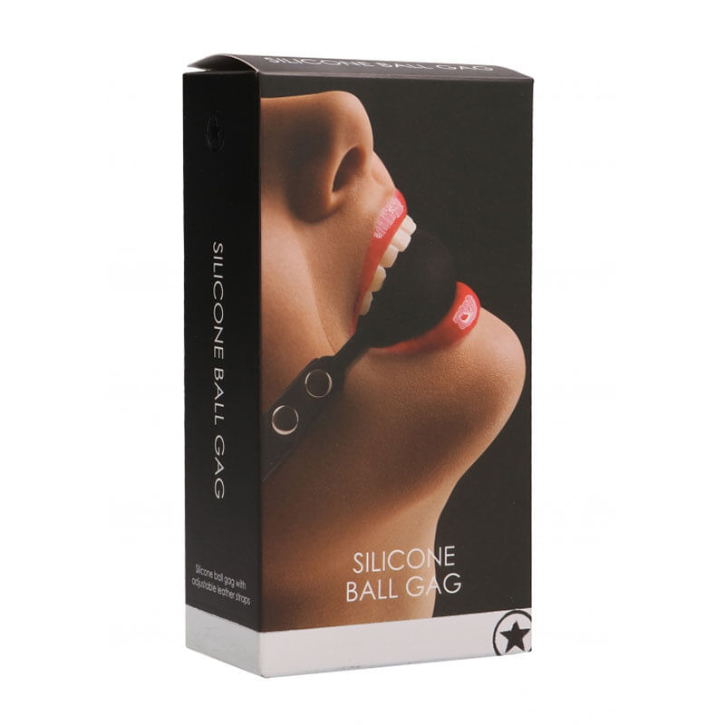 Ouch Adjustable Silicone Ball Gag Black
