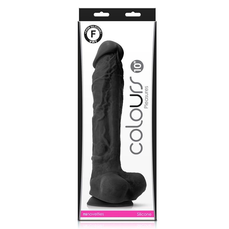 Colours Pleasures 10in Dildo Black
