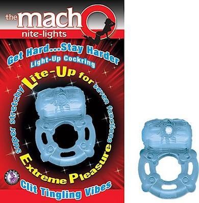The Macho Nite Lights Clit Tingling Vibes 7 Function Blue