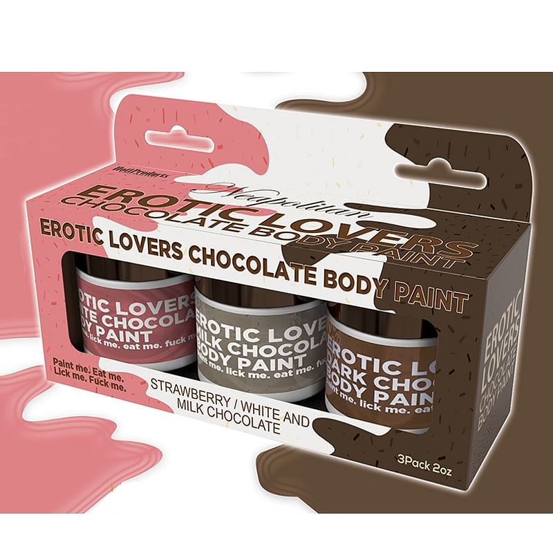 Erotic Choc Body Paints White/Choc&Straw