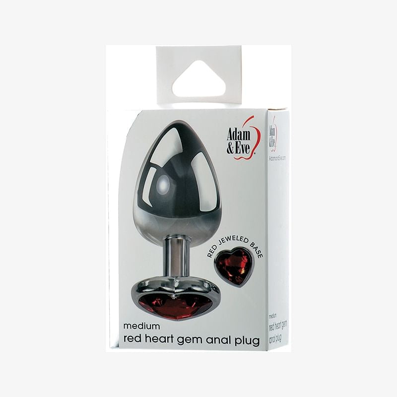 A&E Red Hearts Gem Anal Plug Medium