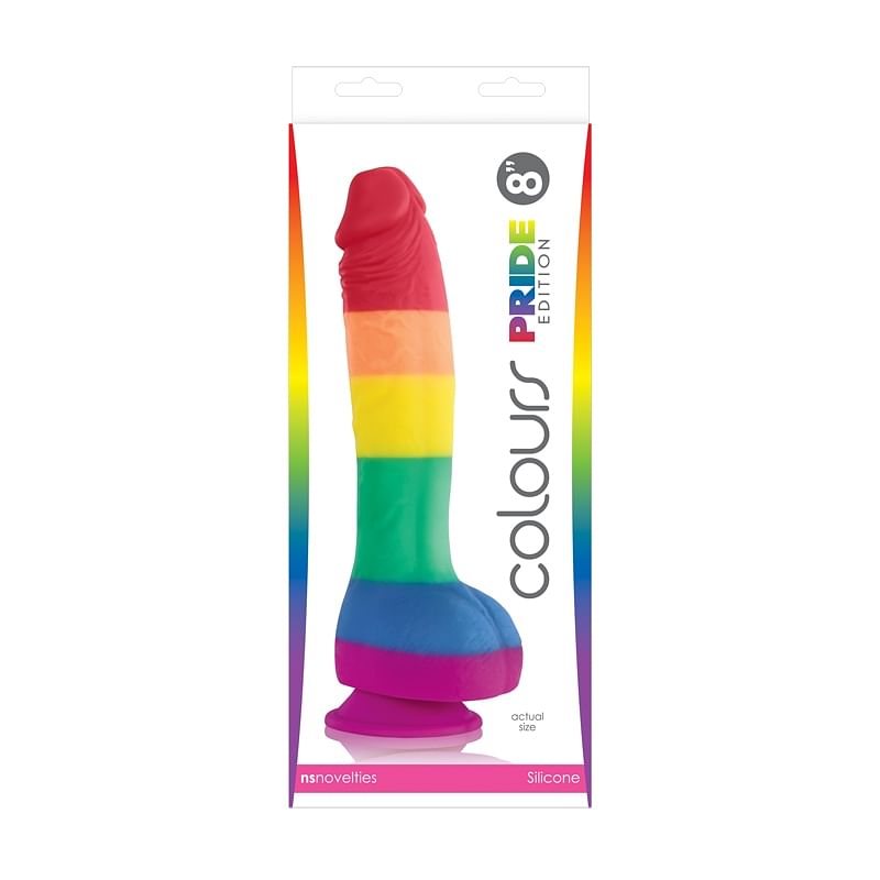 Colours pride edition 8in dildo rainbow