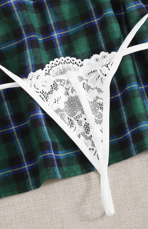Detention Play – Plaid Roleplay Babydoll Lingerie
