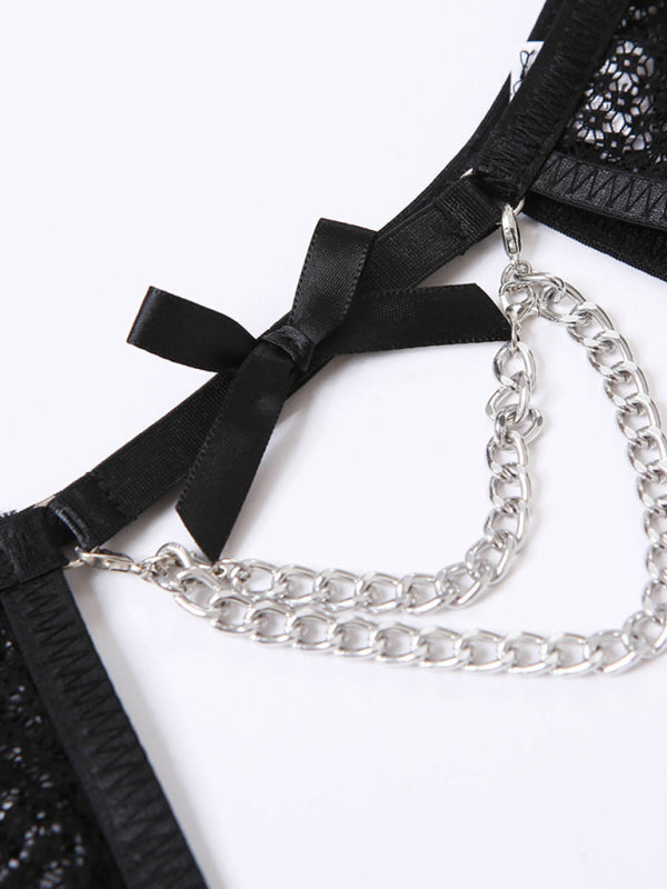 Velvet Veil – Sheer Lace Mesh Seduction Set