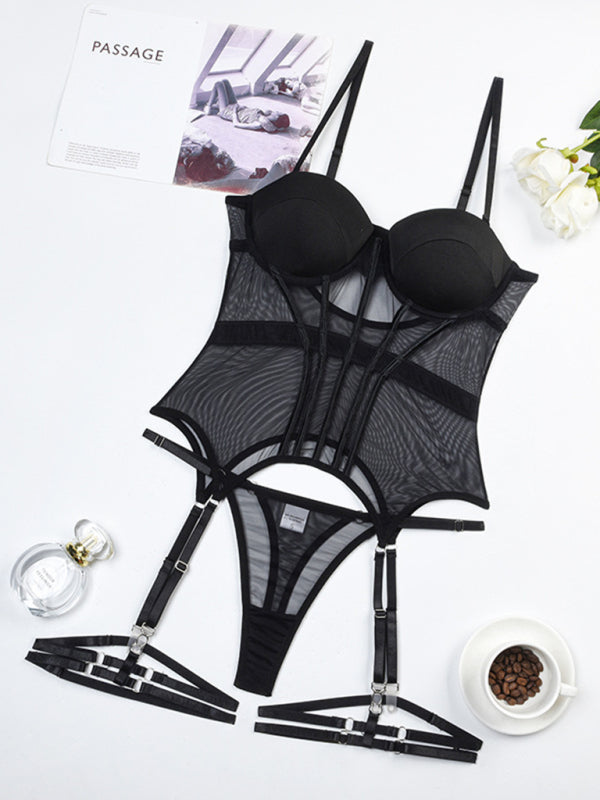 Sculpted Temptation – Breathable Mesh Teddy with Loops