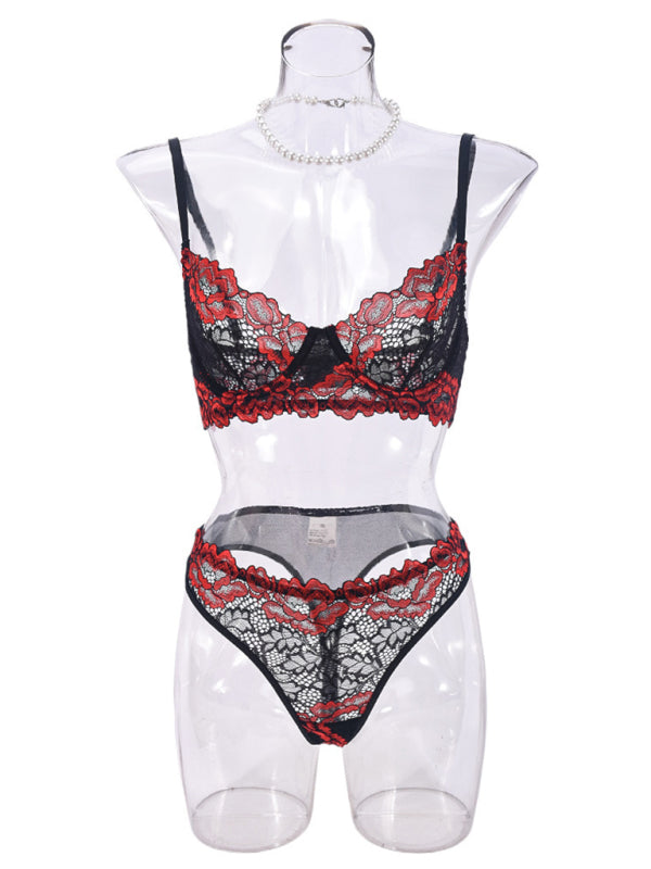 Midnight Harmony – Dual-Tone Lace Seduction Set