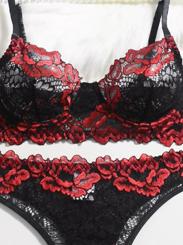 Midnight Harmony – Dual-Tone Lace Seduction Set