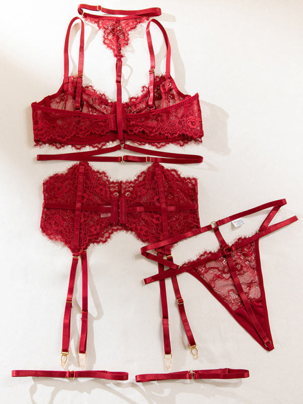 Eyelash Lace Fishbone Garter Sexy Body Shaping Lingerie