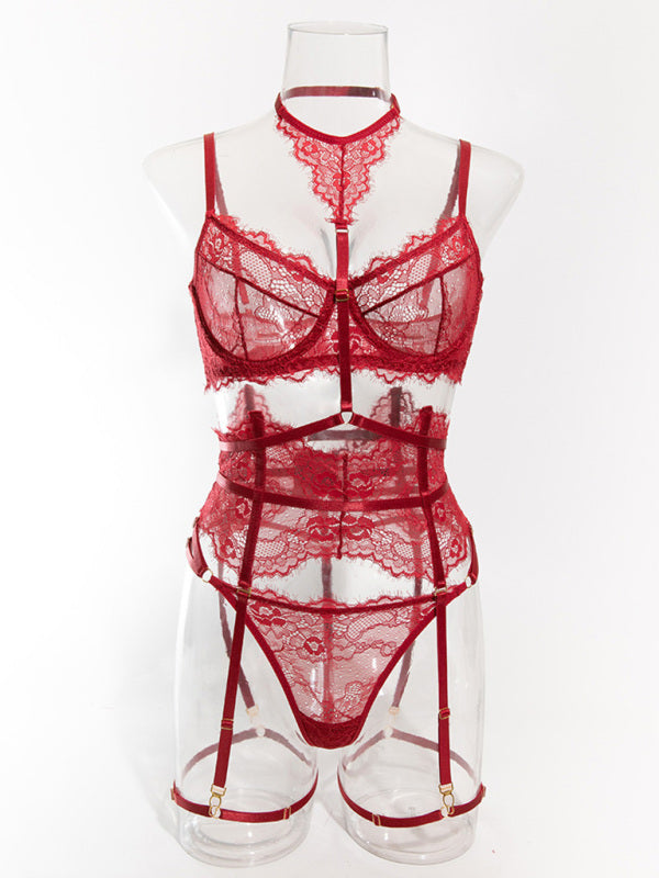 Eyelash Lace Fishbone Garter Sexy Body Shaping Lingerie