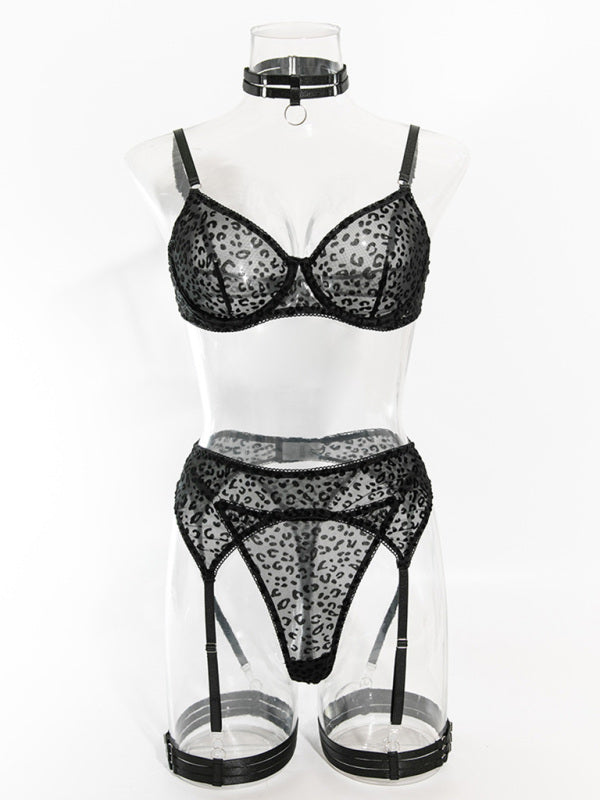 Untamed Allure – Leopard Mesh Suspender Seduction Set