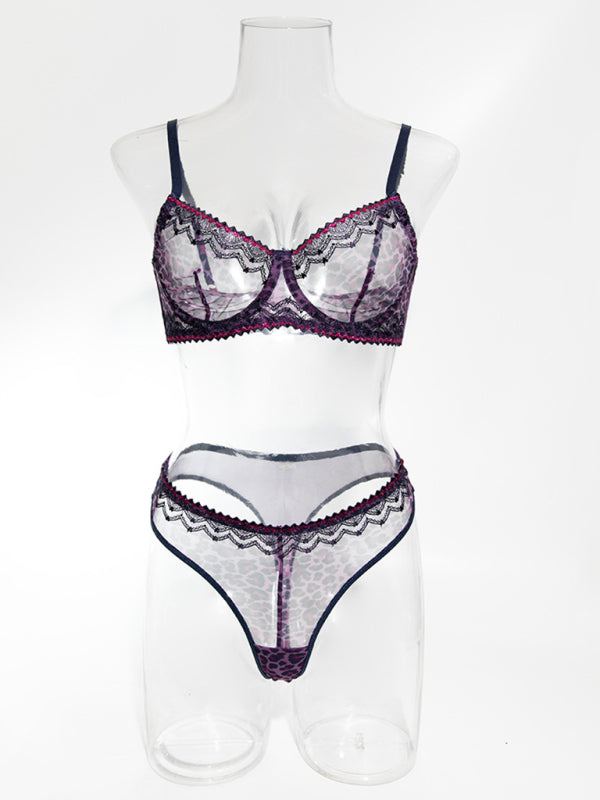 Feline Fantasy – Contrast Lace See-Through Set