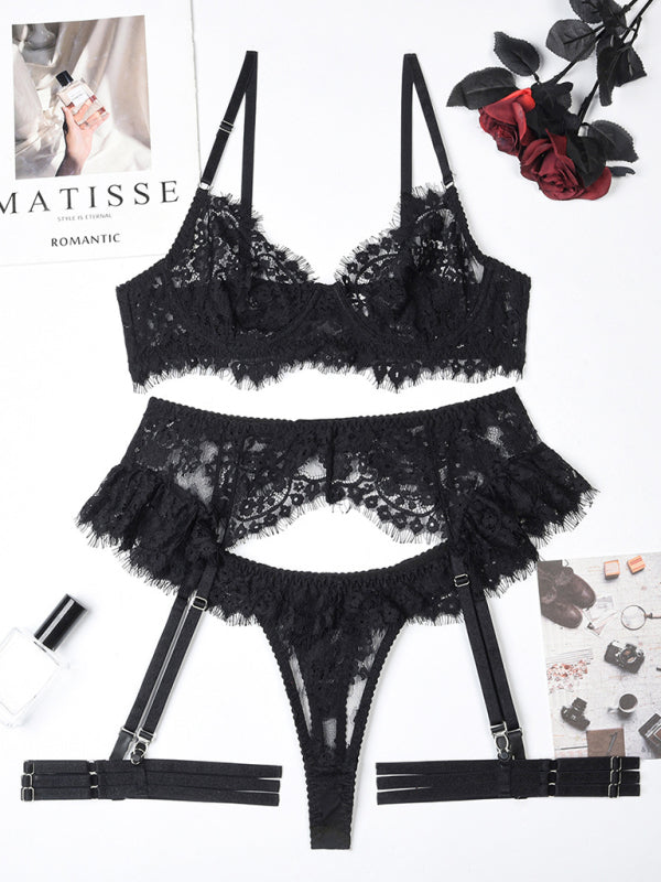 Bound in Lace – Four-Piece Suspender Seduction Set