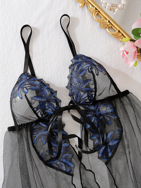Siren’s Trap – Sheer Mesh Suspender Set
