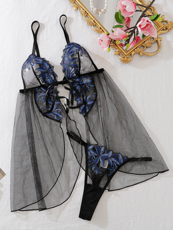 Siren’s Trap – Sheer Mesh Suspender Set